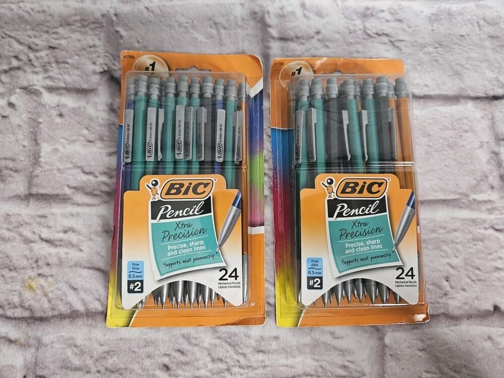 bic xtra precision mechanical pencils #2 24 pack x 2